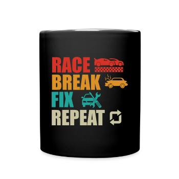 RC Auto Hobby Spruch Ferngestuertes Auto - Tasse einfarbig - Schwarz - Vorne