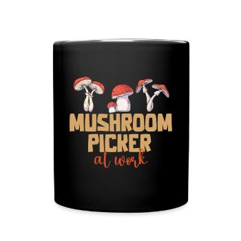 Pilzsammler Pilz Motiv für Pilzsucher - Tasse einfarbig - Schwarz - Vorne