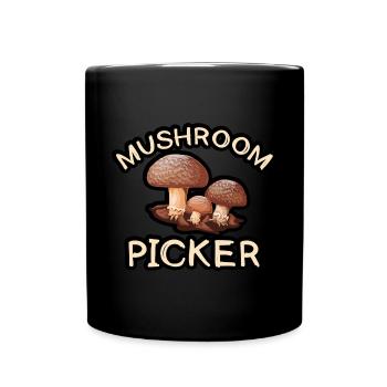 Pilzsammler Pilz Motiv für Pilzsucher - Tasse einfarbig - Schwarz - Vorne