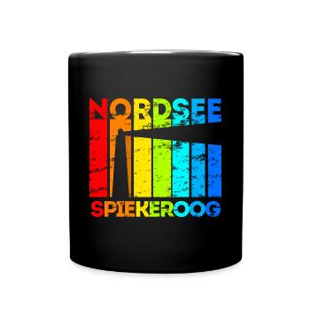 Spiekeroog Nordsee Ostfriesische Insel Geschenk - Tasse einfarbig - Schwarz - Vorne