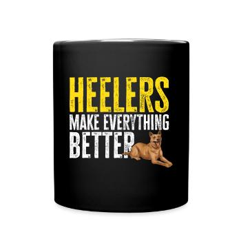 Australian Cattle Dog Red Blue Heeler - Full Colour Mug - black - Front