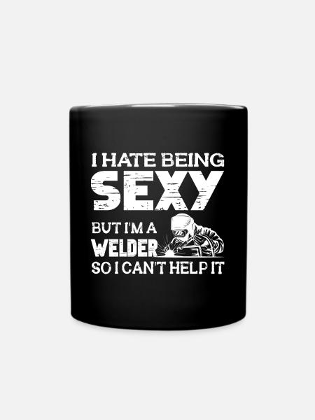 Schweißen Schweißer Spruch Schlosser - Tasse einfarbig - Schwarz