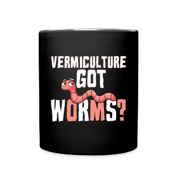 Vermiculture Got Worms - Tasse einfarbig - Schwarz - Vorne
