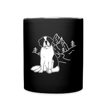 Saint-Bernard Chien Saint-Bernard - Mug uni - noir - Devant