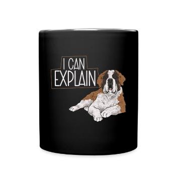 St. Bernard St. Bernard Dog Dog - Full Colour Mug - black - Front