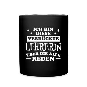 Lehrer Lustige Spruch Unterricht Lehrerin Geschenk - Tasse einfarbig - Schwarz - Vorne