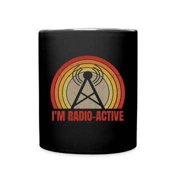 I'm Radio Active Retro Ham Radio Enthusiast Signal - Tasse einfarbig - Schwarz - Vorne