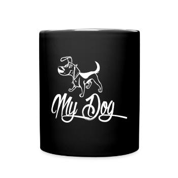 Hundeliebhaber - Tasse einfarbig - Schwarz - Vorne
