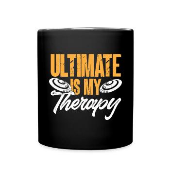 Disque de lancer de frisbee ultime - Mug uni - noir - Devant