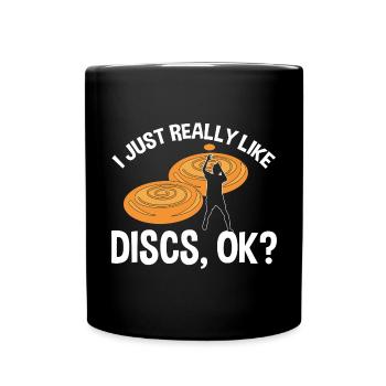 Disque de lancer de frisbee ultime - Mug uni - noir - Devant
