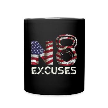 Patriotique 4th of July Body Workout Pas d’excuses - Mug uni - noir - Devant