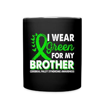 Wear green for awareness of the - Full Colour Mug - black - Front