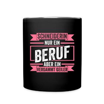 Näher Schneiderin - Tasse einfarbig - Schwarz - Vorne