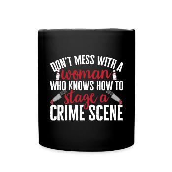 Wahre Verbrechen Podcaster True Crime Podcast - Full Colour Mug - black - Front
