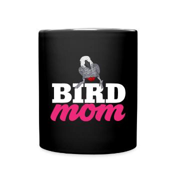 Graupapagei African Grey Parrot Papagei - Tasse einfarbig - Schwarz - Vorne