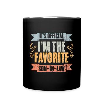 Drôle d’humour familial C’est officiel Je suis le favori - Mug uni - noir - Devant