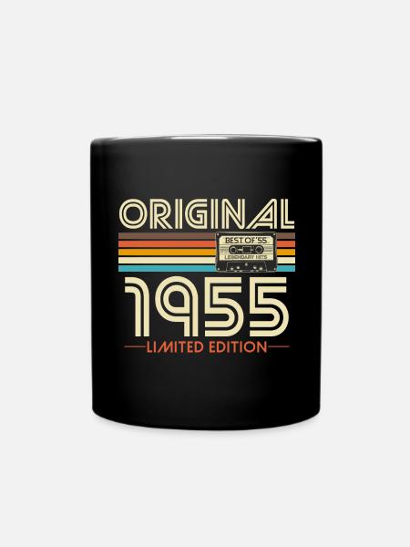 Original 1955 Jahrgang Vintage Geburtstag Retro - Tasse einfarbig - Schwarz