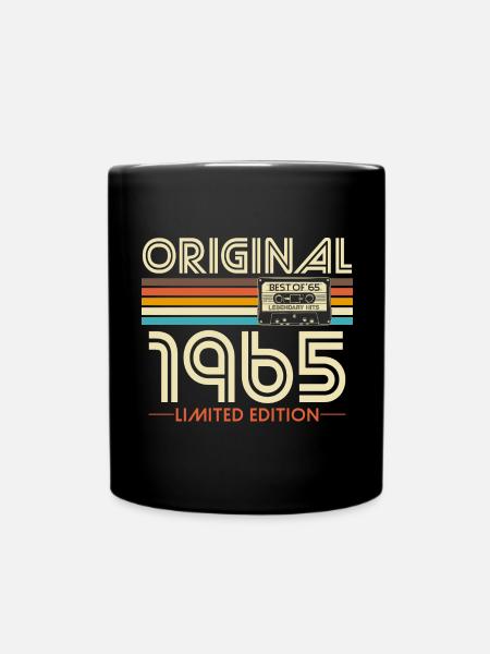 Original 1965 Jahrgang Vintage Geburtstag Retro - Tasse einfarbig - Schwarz
