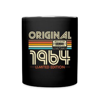 Original 1964 Jahrgang Vintage Geburtstag Retro - Tasse einfarbig - Schwarz - Vorne