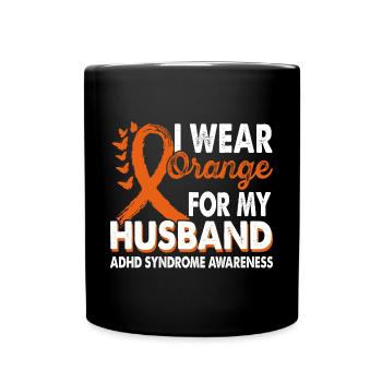Portez de l’orange pour le - Mug uni - noir - Devant