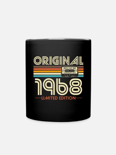 Original 1968 Jahrgang Vintage Geburtstag Retro - Tasse einfarbig - Schwarz