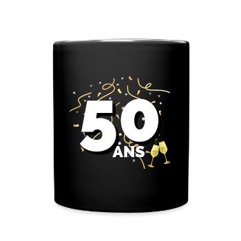 Anniversaire 50 ans - Mug uni - noir - Devant