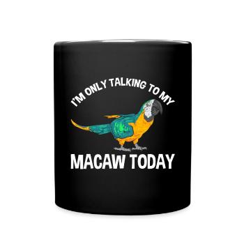 Yellow-breasted Macaw Parrot Blue And Yellow Macaw - Full Colour Mug - black - Front