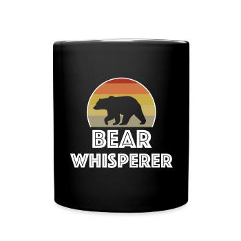 Chuchoteur d’ours | Ours, animal, nature, dictons amusants - Mug uni - noir - Devant