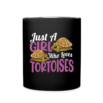 Femmes Tortue Reptile juste une fille qui aime Tortois - Mug uni - noir - Devant