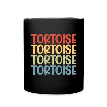 Vintage Tortoise Turtle Reptile Vintage - Full Colour Mug - black - Front