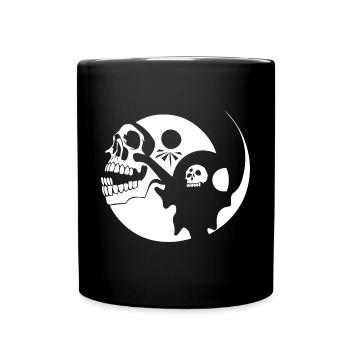 Horror Skull Skull Art Skull Gothic Heavy Metal - Full Colour Mug - black - Front