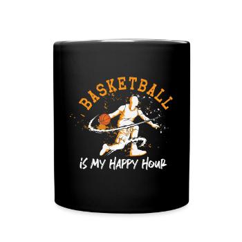 Basketball Spruch Motiv I Basketballer - Tasse einfarbig - Schwarz - Vorne