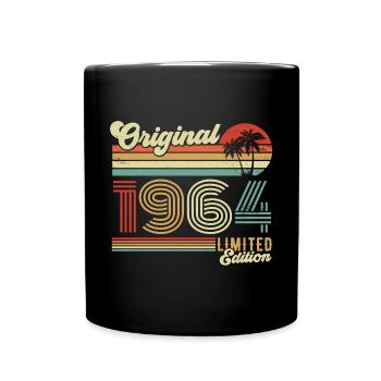 1964 Retro Vintage Jahrgang Geburtstag Geschenk - Tasse einfarbig - Schwarz - Vorne