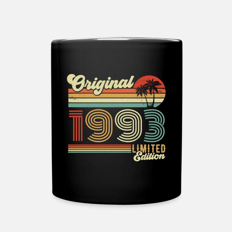 1993 Retro Vintage Jahrgang Geburtstag Geschenk - Tasse einfarbig - Schwarz
