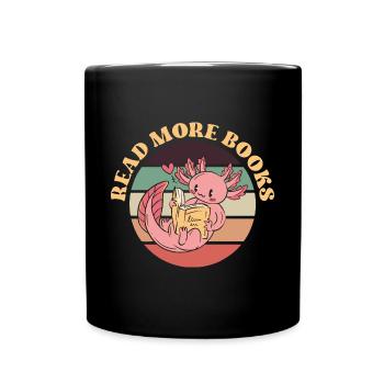 Lire plus de livres Book Worm Lover - Mug uni - noir - Devant