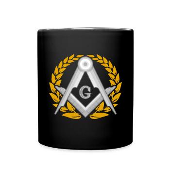 Masonic Freemasonry Fraternal - Tasse einfarbig - Schwarz - Vorne