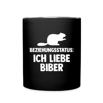 Nagetier Biberliebhaber Biber - Tasse einfarbig - Schwarz - Vorne