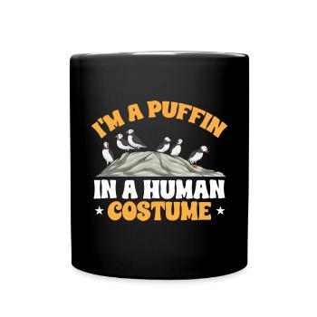 puffin puffin auke birds Lunde - Full Colour Mug - black - Front