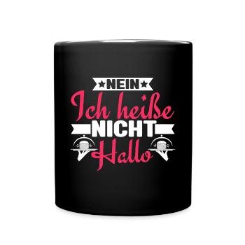 Kellner Kellnerin Restaurantfachkraft - Tasse einfarbig - Schwarz - Vorne