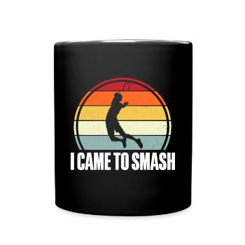 Badminton Federball - Tasse einfarbig - Schwarz - Vorne