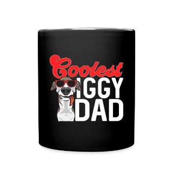 Lévrier italien Greyhound Chiens - Mug uni - noir - Devant
