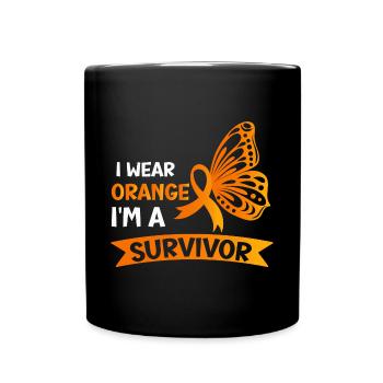 Leukemia Awareness Month Leukemia Survivor - Full Colour Mug - black - Front