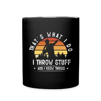 Lancer du poids Athlétisme - Mug uni - noir - Devant