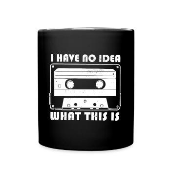 I Have No Idea What This Is 70s 80s 90s Retro - Full Colour Mug - black - Front