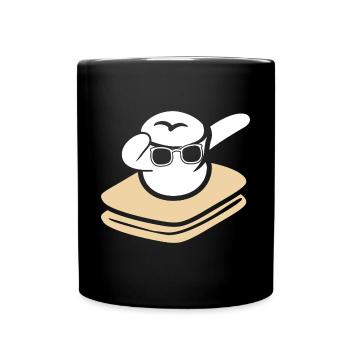 Marshmallow Dabbing Smore Cool Kids Camping - Tasse einfarbig - Schwarz - Vorne