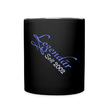 Jahr 2002 - Tasse einfarbig - Schwarz - Vorne