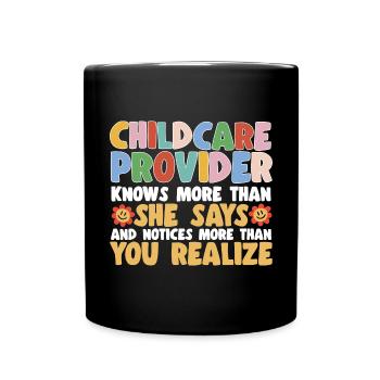 Childcare Teacher Educator - Full Colour Mug - black - Front