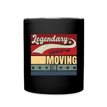 Legendär seit Einzug | Retro-Nachbarschaft - Tasse einfarbig - Schwarz - Vorne