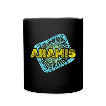 Geschenk für Aramis - Tasse einfarbig - Schwarz - Vorne