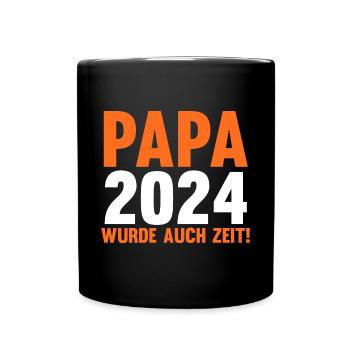 Werdender Papa 2039 - Tasse einfarbig - Schwarz - Vorne